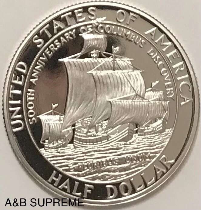 1992 S Christopher Columbus Voyage Commemorative Half Dollar Clad Gem Proof - Image 4 of 4