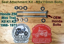 Hardware - Honda Seat Mount Bolt Kit - Honda Z50 Z50a K0 K1 K2 1968 - 1971