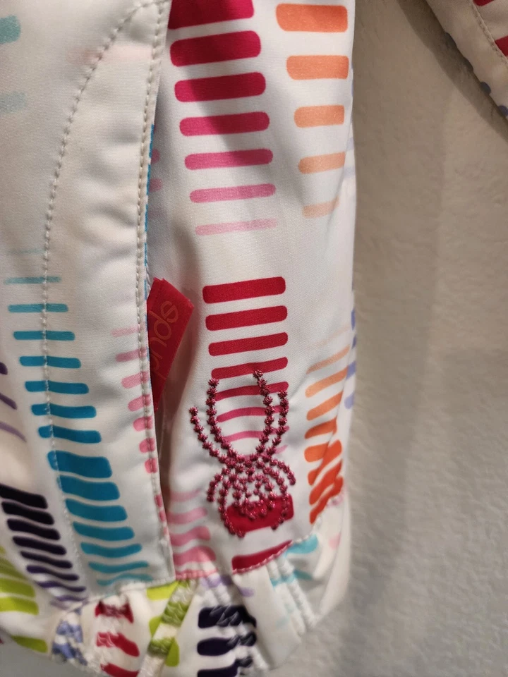 Spyder Girls Sz 6 Bitsy Lola Jacket White Cascade Pink Print No Hood MSRP $150 - Image 3 of 4