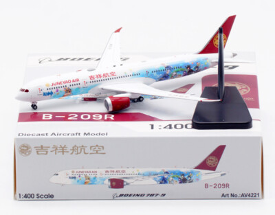 1:400 AV Models Juneyao Plane Airlines Boeing 787-9 Diecast