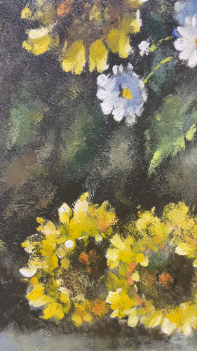 Hungryartist - Quadro originale di fiori natura morta tela 20x24 incorniciato - Video 1 di 1