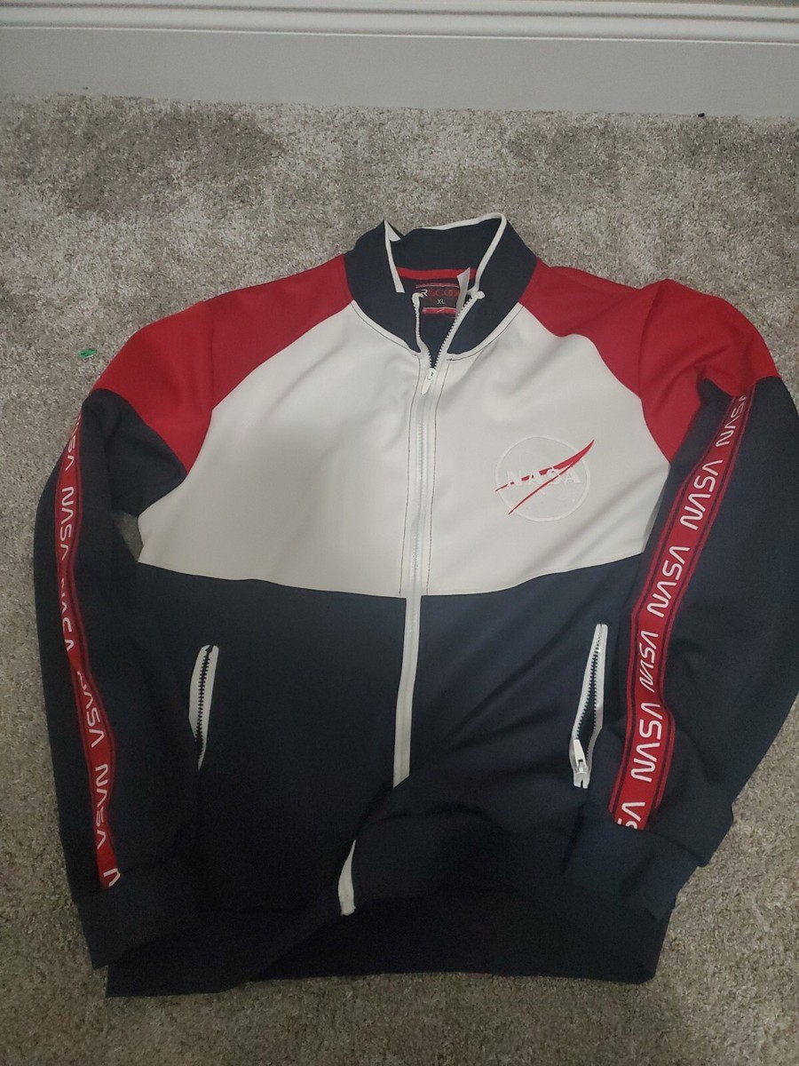 LRScoop NASA Track Suit Jacket Red White Blue Men s Sz XL Unique NASA Logo eBay