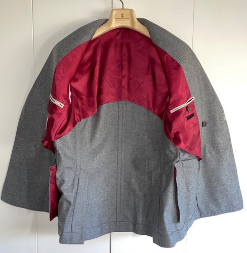 $8295 Brunello Cucinelli Double Breasted Blazer Grey Cashmere Silk 40 US 50 EU - Picture 6 of 12