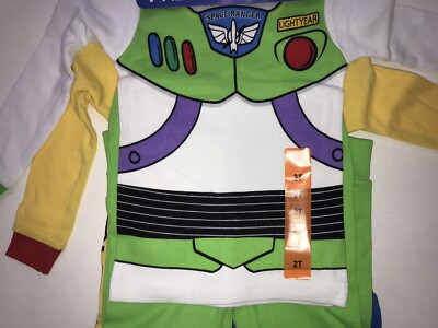 Kids Disney Sleepwear Toy Story 4 Buzz Light Year Set 4pcs New Sz. 2T,5,6T