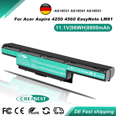 8800mAh AS10D31 AS10D51 AS10D56 Akku Für  Acer Aspire 4551 4741 5741 5551 5742Z