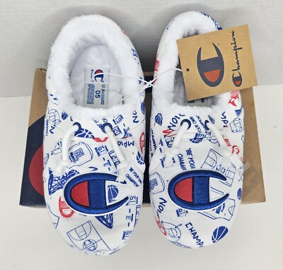 Champion University B Ball Doode Casual Slipper Shoes White