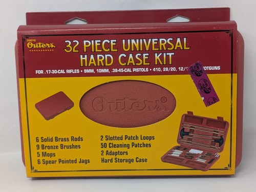 Outers 32-teiliges Waffenreinigungsset im Universal Hartschalenkoffer Set Pistole Gewehr Flinte