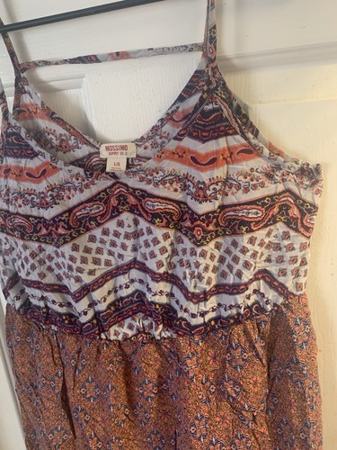 Pre Owned Women’s Mossimo Halter Top Sz Lg Embrace The Hippie Vibe In This Print - Picture 6 of 8