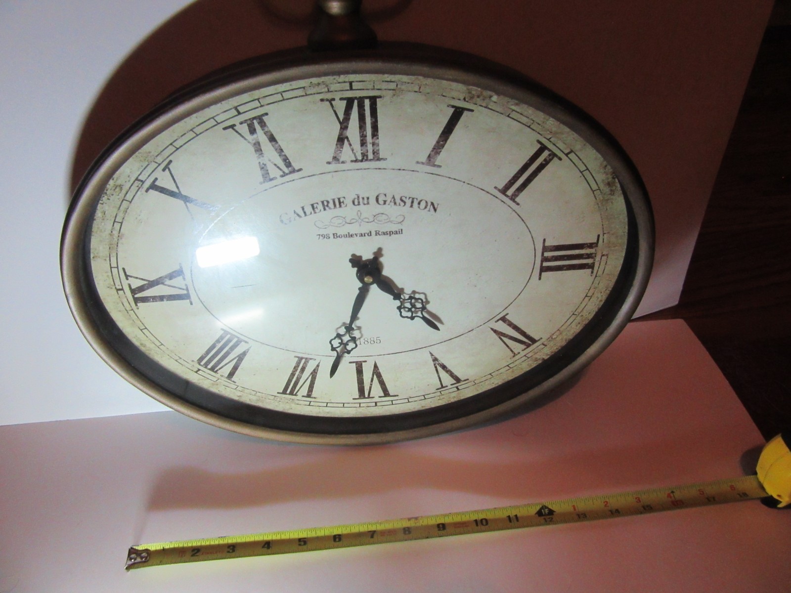 Vintage Style Oval French Wall Clock Galerie Du Gaston