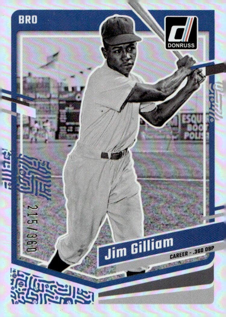2023 Donruss #208 Jim Gilliam Career Stat Line #/360