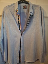 Casino Couture Paris Men's Long Sleeved Formal Dress Smart Shirt Grey Size XXL