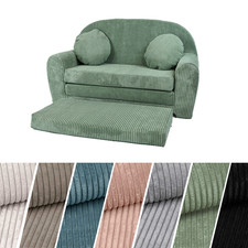 Sofa Enfant FORTISLINE Pliable Rosalia En Velours Avec Rallonge Multicolore
