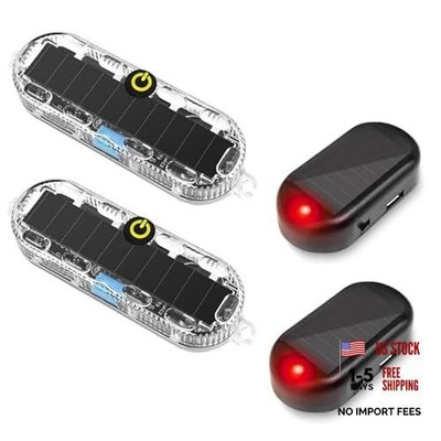 Solar Strobe Lights*2 and Fake Car Alarm Light *2, Colorful Led Warning