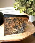 Small Art Contemporary Zen Mandala Painting on Wood Panel Shelf Sitter — photo 5