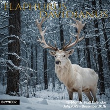 2026 Wall Calendar,Calendar 2025-2026,Elaphurus Elaphurus davidianus