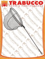 Aluminium Kescher Trabucco Gummiertes Netz 55X65Cm - Netz 20Mm - LäNge 2,20M