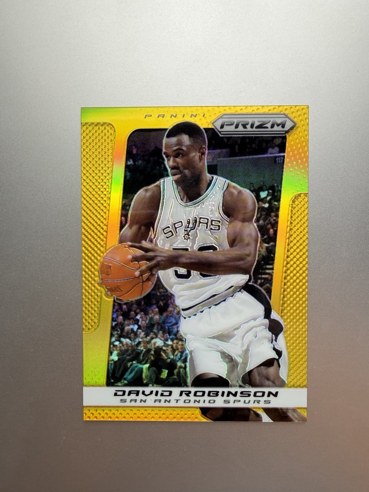 2013 PANINI PRIZM #226 TRUE GOLD SPURS /10 DAVID ROBINSON SSP HOF SAN ANTONIO