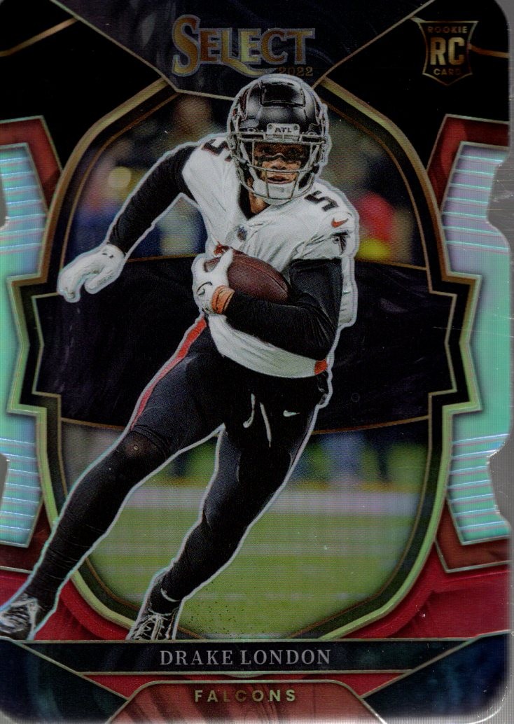 2022 Select Prizm Black and Red Die Cut #35 Drake London - FB