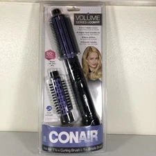 ConAir Volume Hot Air 1 1/2” Curling Brush & 1” Bristle Brush Styling Tool New