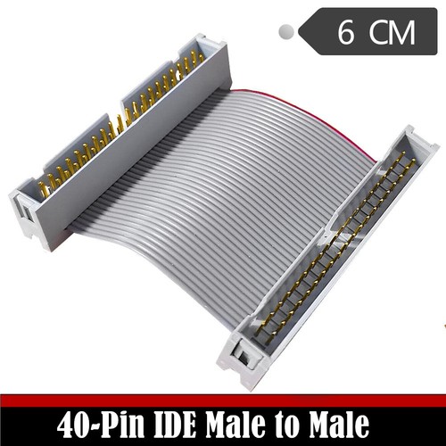 40Pin Male to Male Hard Drive Cable 40P IDE Puncture Hard Drive Ribbon Cable New - Afbeelding 3 van 8