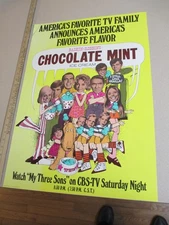 Baskin Robbins ice cream 1970 MY THREE SONS CBS TV cast poster Fred MacMurray