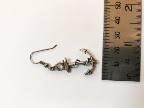 Sterling Silver Anchor Earring