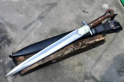 25" BEAUTIFUL CUSTOM HANDMADE D2 TOOL STEEL HUNTING SWORD WITH SHEATH