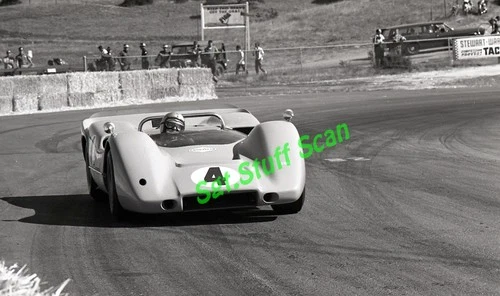 1967 Sports car racing photo negative Bruce McLaren Monterey Grand Prix