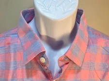 UNTUCKit Men's pink and blue checkered long sleeve shirt 3XL XXXL EUC