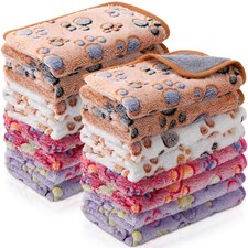 8 Pcs Guinea Pig Blankets Absorbent Washable Animal Fleece Bedding Cage Liner...
