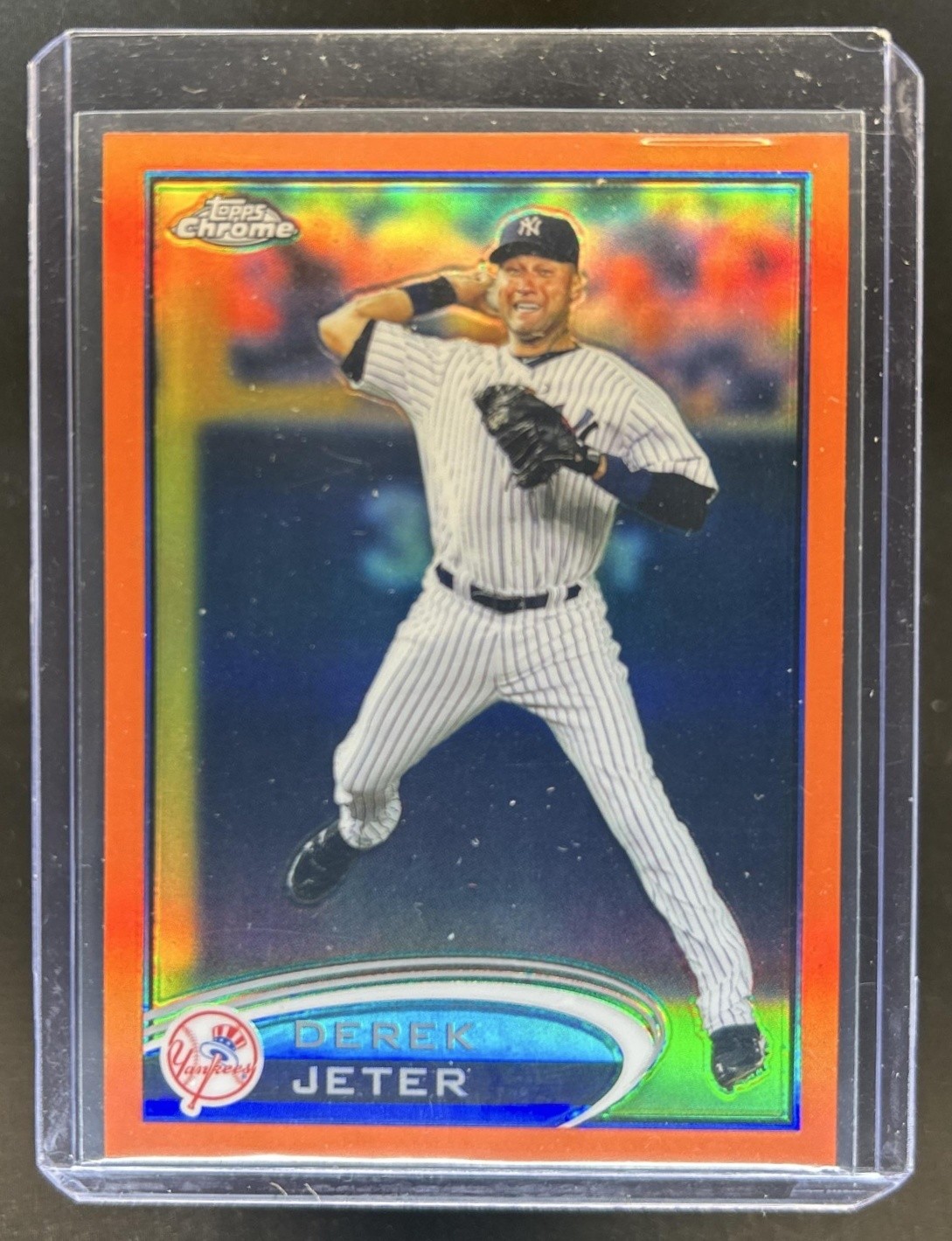 2012 Topps Chrome Derek Jeter Orange Refractor #84 Yankees