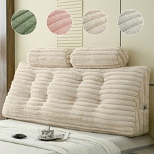 Corduroy Bed Wedge Pillow Twin/Queen/King Ergonomic Backrest Support for Reading