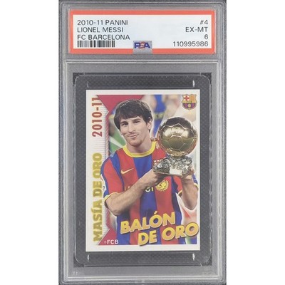 2010/11 Panini - Lionel Messi FC Barcelona Sticker ''Balon Dr Oro'' PSA 6