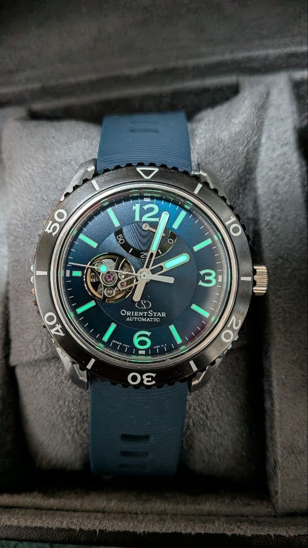 Orient Star Automatic Watch Blue Skeleton - image 8