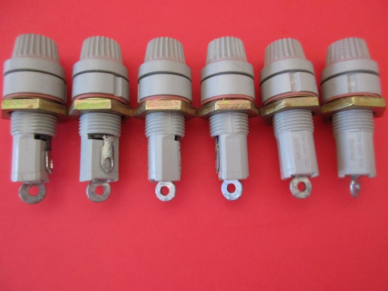6x LITTELFUSE Holder 324024 MILITARY DRIP PROOF 3AG Fuse MIL-F19207/16 FHN26G2