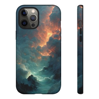 Phone Ink - Case for iPhone, Samsung, Pixel - Blue Ocean Storm Clouds