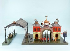 Wundersch&ouml;ner M&auml;rklin Bahnhof mit Halle um 1902.