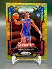 2023-24 Panini Prizm Monopoly - Ausar Thompson #27 Millionaire Gold Mojo...