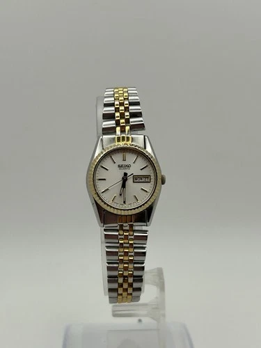 Seiko Women's Gold & Silver Tone Quartz Watch. New Crystal and Battery.