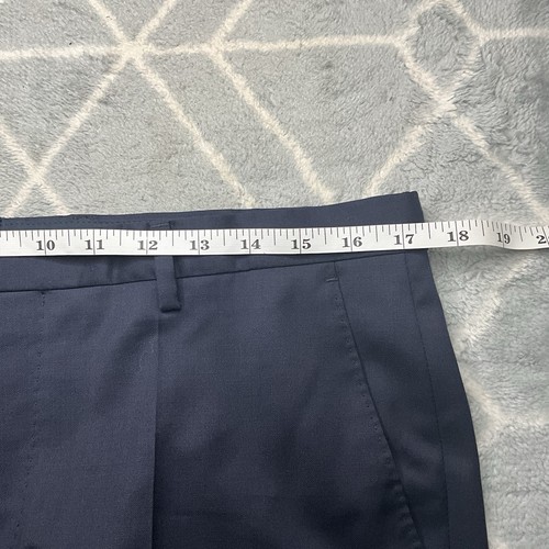 Hugo Boss Navy Smart Trousers Men’s 34X30 Straight Leg Business Dress Pants - Picture 3 of 6