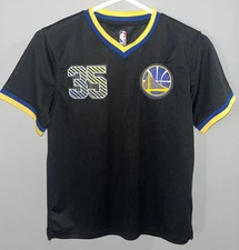 UNK Golden State Warriors Kevin Durant #35 Black Warm Up Jersey Youth L  14-16