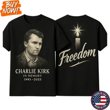 Charlie Kirk Freedom Memorial T-Shirt | Tribute Unisex Cotton Tee | S-5XL