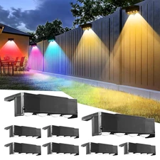LED Solar Power Fence Lights Deck Door Wall Stair Step Outdoor Garden Decor Lamp
