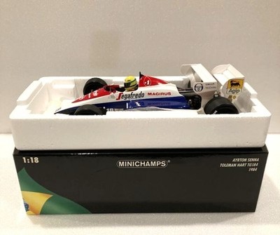 Minichamps 1/18 Ayrton Senna 1984 Toleman Hart TG184 w/Box | eBay