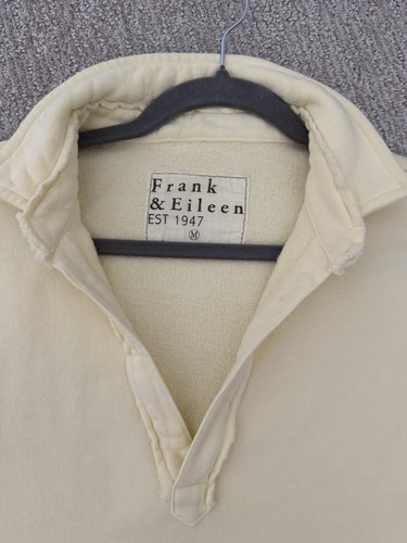 Frank & Eileen Patrick Raro Amarillo Triple Vellón Popover Henley Mujer Talla Med - Imagen 8 de 10