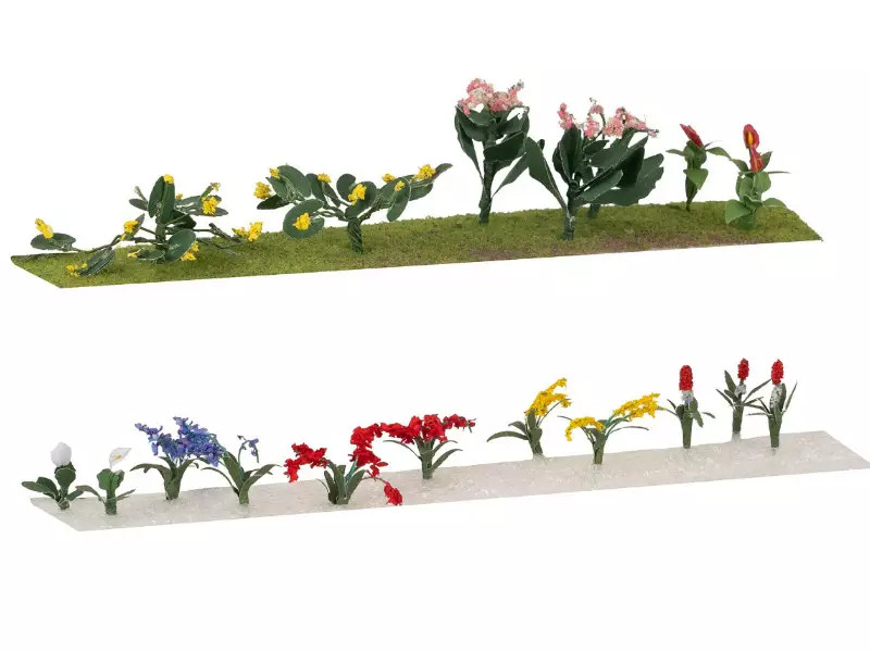 Plantes et fleurs HO pour masquer les joints de maquette et égayer vos décors
