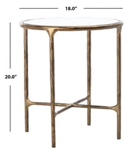Safavieh JESSA METAL ROUND END TABLE, Reduced Price 2172768716 SFV9505A
