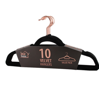 BLACK ROSE GOLD - IDEAL HOME VELVET HANGER 10PK