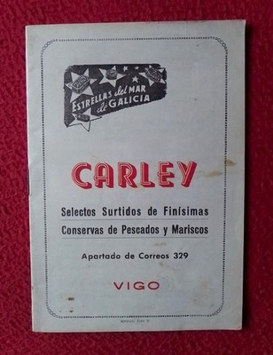 CATALOGO PUBLICITARIO O SIMIL CARLEY ESTRELLAS DEL MAR DE GALICIA VIGO CONSERVAS