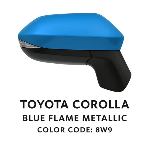 NEW BLUE Mirror fits 19-22 COROLLA HATCHBACK Passenger RH Power Heat Signal